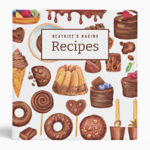 Binder de receita de cozimento de chocolate