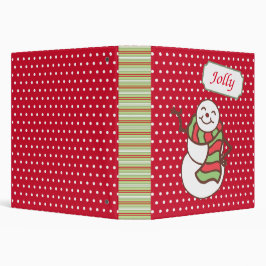 2.54cm Fichário Binder Snowman de Natal