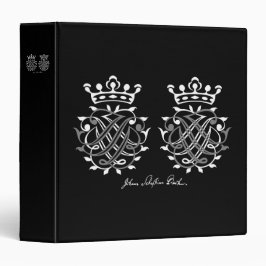 2.54cm Fichário Black Binder com selo de Johann Sebastian Bach