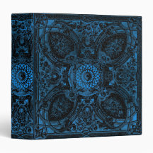 Blue on Black Leather Vintage Book of Shadows