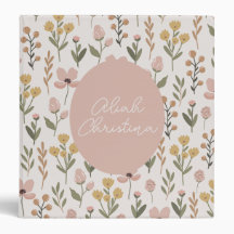 Caderno de Livro de Bebês de Flores Selvagens Enca
