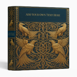 2.54cm Fichário Capa Personalizada Art Nouveau Vintage de 3 Argola