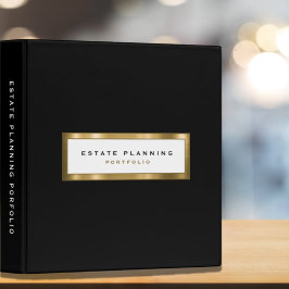 2.54cm Fichário Carteira de Planeamento Imobiliário Dourado