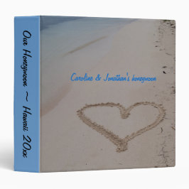 2.54cm Fichário Coração havaiano do casamento no álbum de