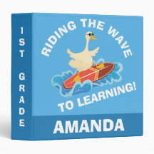 De volta à escola Engraçado Surfing Goose Animal P