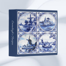 Delft Blue Azulejos Livro de Receita Personalizada