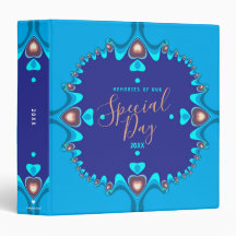 Dia Especial dos Corações de Amor Azul e Dourado