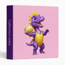 Dinossauro de vôlei roxo e bonito