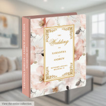 Elegante blush floral de memória de casamento