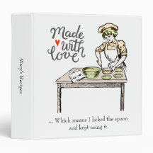 Feito Com Amor | Receita Personalizada Engraçada
