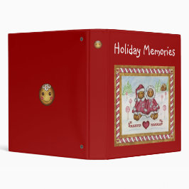 2.54cm Fichário Feriado de Garota Gingerpão Natal