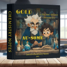 Funny Cartoon Chemistry Back to School Binder