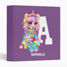 Girls Cute Unicorn Personalizadas, Chamadas Monogr