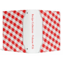 Guingão vermelho & branco pasta personalizada