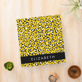 2.54cm Fichário Impressão Leopardo, Manchas, Leopardo Amarelo, Seu