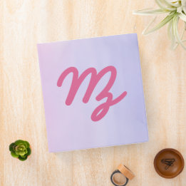 2.54cm Fichário La Macuca Logo Rosa Roxo Ombre Binder
