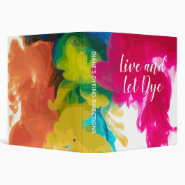 2.54cm Fichário Live and Let Dye - Swirling Dye Colors