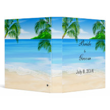 Livro de hóspedes tropical do casamento de praia