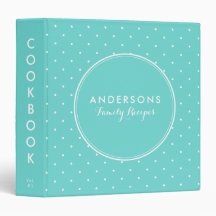 Livro de receitas da família Turquoise Bolinhas