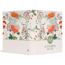 Monograma de Padrão Floral Elegante