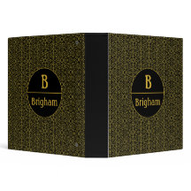 Monograma Dividido com Filigrana Preta e Dourada