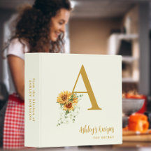 Monograma floral receitas iniciais da cozinha livr