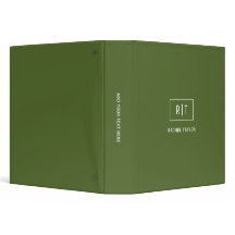 Monograma Moderno em Verde Oliva Escuro