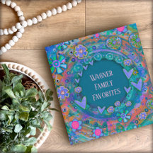 Nome de Receita de Família Personalizada Livro de