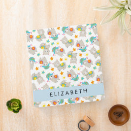 2.54cm Fichário Padrão De Lhamas, Alpacas, Flores, Seu Nome