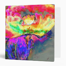 Papoila-flor-rosa-amarela-abstrato elegante