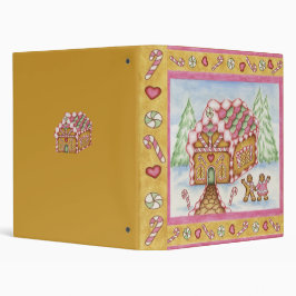 2.54cm Fichário Pasta de Casa de Pão de Mel