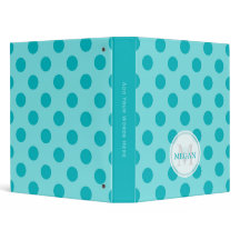 Personalizado: Binder Bolinhas Azul