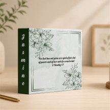 Personalizado Verde Vintage Botânico & Versículo B