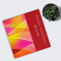 Professor Planner Geométrico Burgundy com nome