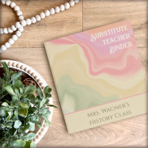 Professor Substituto Bonito Pastel Personalizado M