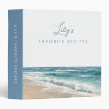 Receitas Favoritas de Aquarela Elegante Praia Oceâ