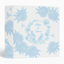 Romântico Azul Floral – Marie & Thomas Personaliza