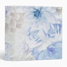 Romântico Elegante Azul Floral Pintado