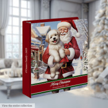 Santa Claus with Puppy Ring Binder Classic Style
