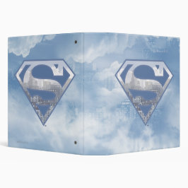 2.54cm Fichário Superman S-Shield | Logotipo azul claro