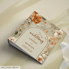 2.54cm Fichário Timeless Boho Terracotta Sage Wedding Memory Album