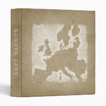 Vintage Europe Map Vacage - Álbum Ano