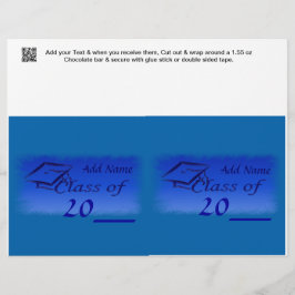 2 Blue Graduation Favor de Bar de doce personaliza