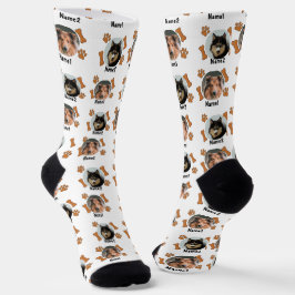 2 Cachorros Fotos 2 Nomes + Ossos e Impressões de 