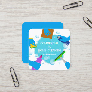 2 Cartão de visita de Limpeza de Vários Nomes