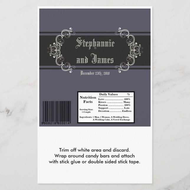 2 caso de gravata preta do Wrapper de Grande Bar d (Frente)