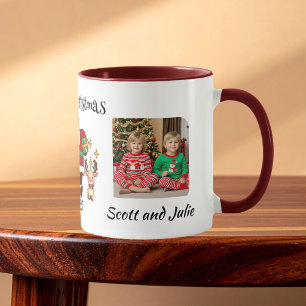2 Colagem de Fotos Feliz Natal Caneca Personalizad