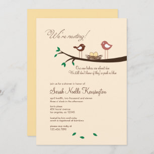 2 Convite para Chá de fraldas de Gemidos de Ovos A