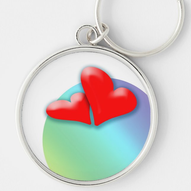 2 Corações dançando para Chaveiro de Dia de os nam (Frente)