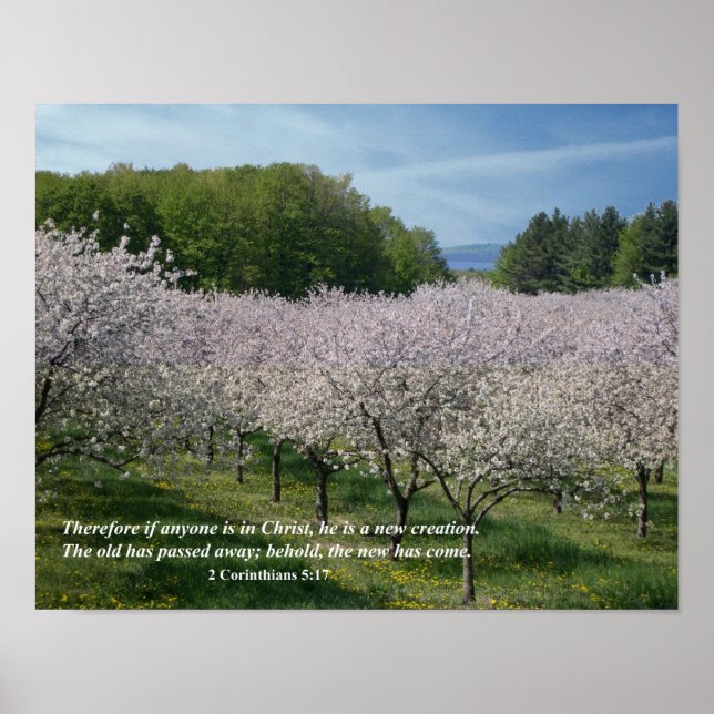 2 Corinthians 5:17 Poster cristão (Frente)